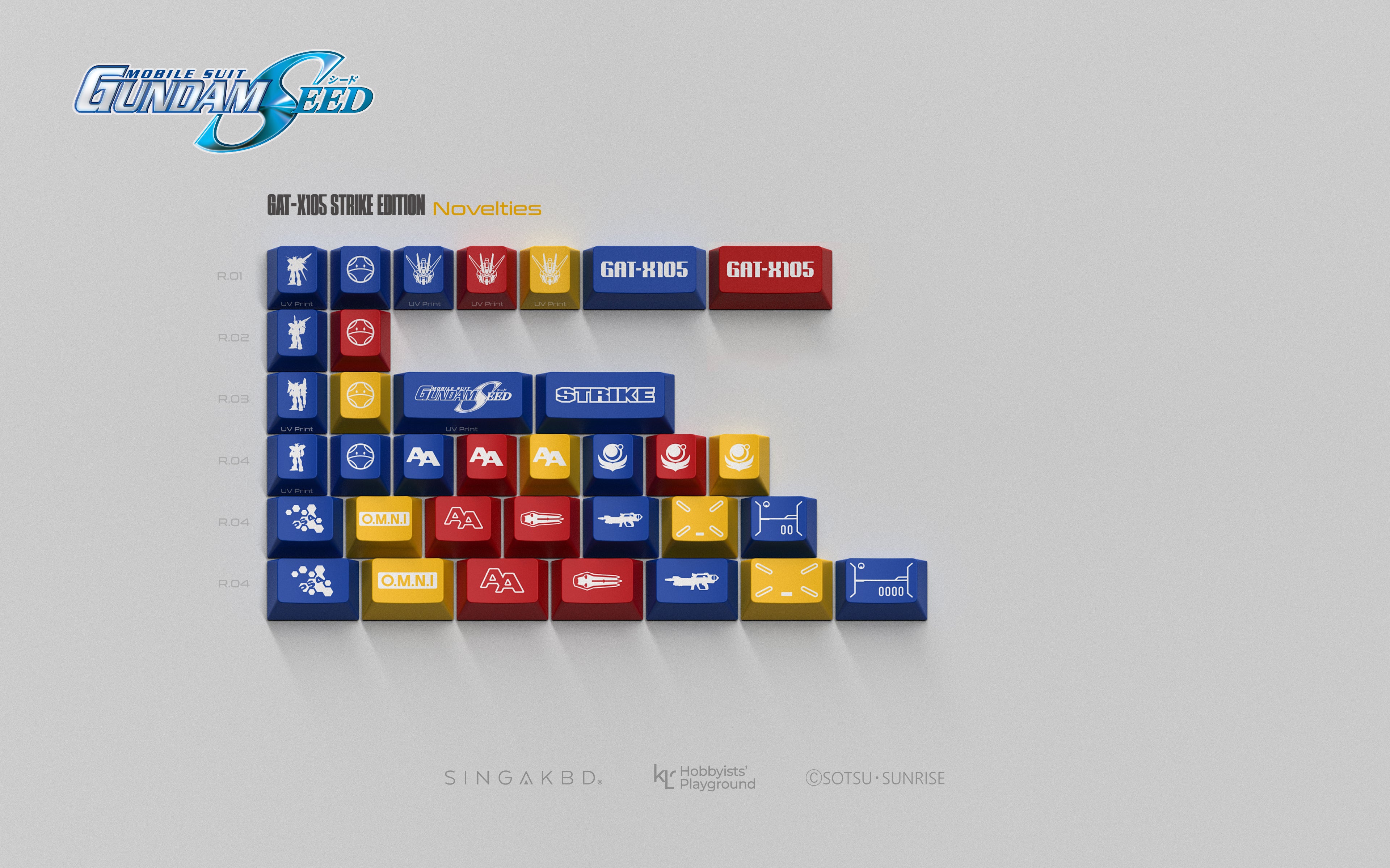 GAT-X105 STRIKE EDITION CYL Keycaps